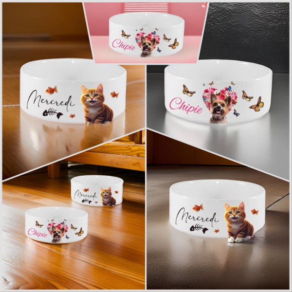 Bol, gamelle pour chien, en céramique, à personnaliser, pré commande délai 8 à 10 jours