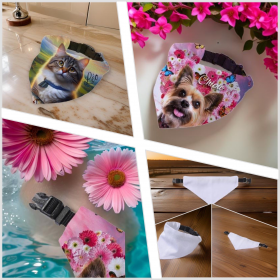 Bandana clip, taille L foulard pour animaux, à personnaliser, pré commande délai 8 à 10 jours