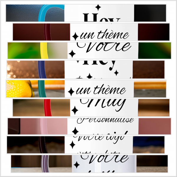 Mug en céramique, anse et intérieur de couleur gris , à personnaliser