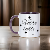 Mug en céramique, anse et intérieur de couleur violet , à personnaliser