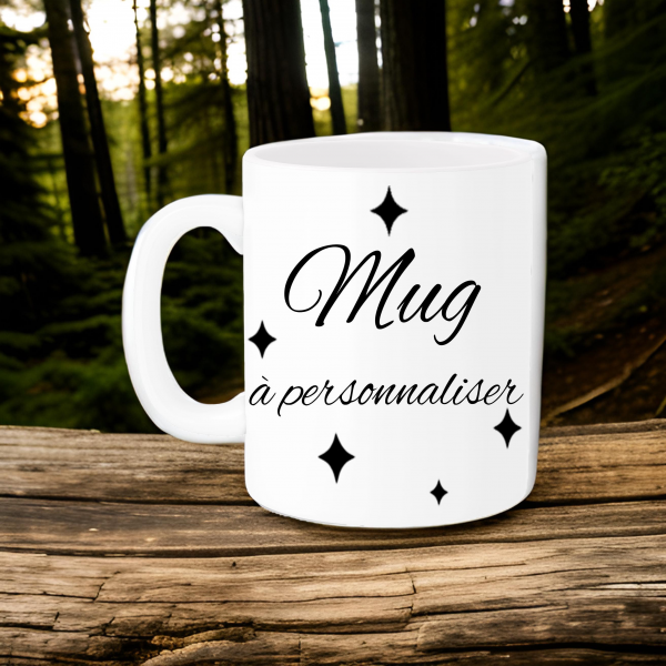 Mug en céramique, blanc basique, qualité A++ , à personnaliser