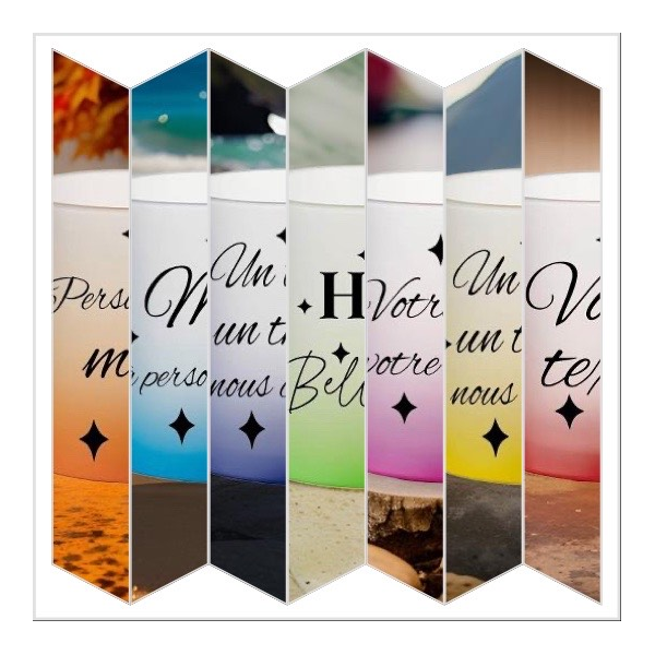 Mug en verre givré, couleur vert , à personnaliser