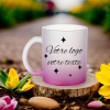 Mug en verre givré, couleur orange,  à personnaliser