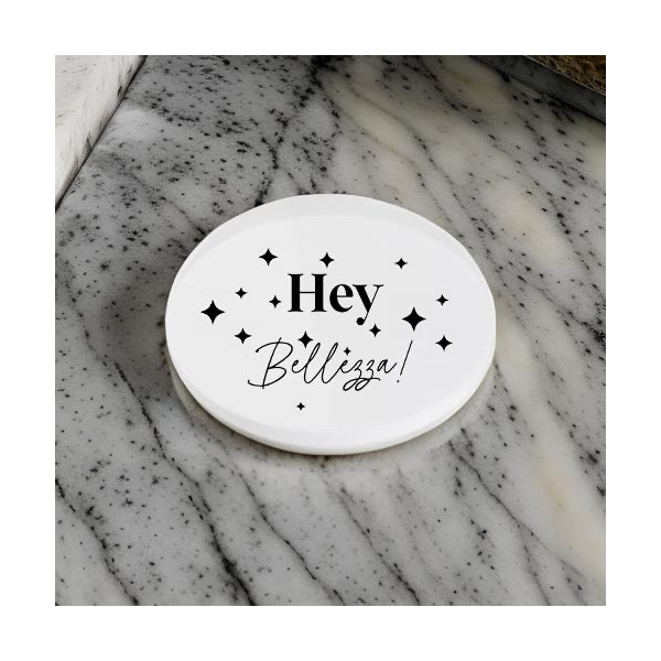 Dessous de verre rond en céramique , à personnaliser, pré commande délai 8 à 10 jours