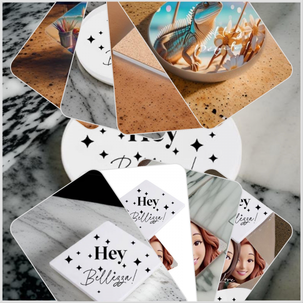 Dessous de verre carré en céramique , à personnaliser, pré commande délai 8 à 10 jours