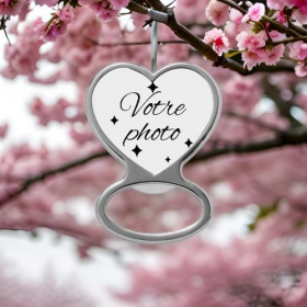 Décapsuleur, ouvre bouteille, forme coeur, aimant à personnaliser, avec vos photos, pré commande délai 8 à 10 jours