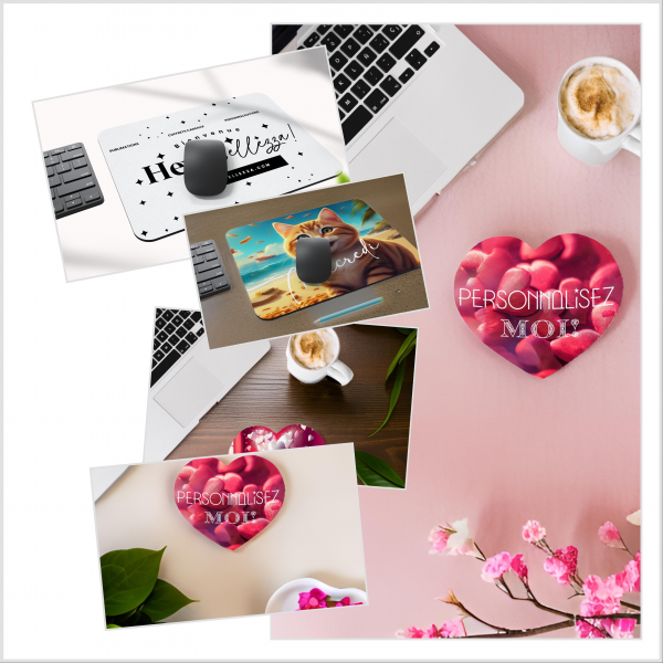 Tapis de souris rectangulaire, à personnaliser, pré commande délai 8 à 10 jours