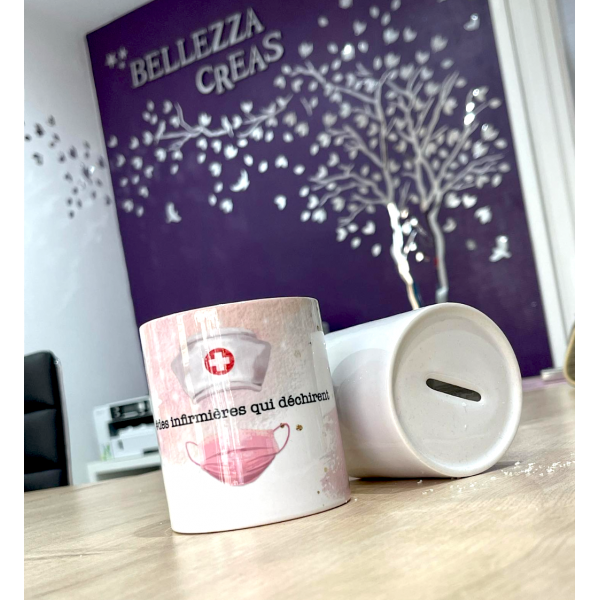 Tirelire doré à personnaliser, pré commande délai 8 à 10 jours