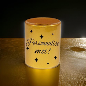 Tirelire doré à personnaliser, pré commande délai 8 à 10 jours