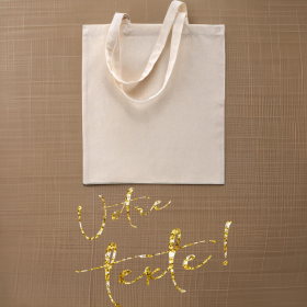 Tote bag, couleur natural, sac fourre tout,  à personnaliser, avec les paillettes, délais de traitement sous 8 à 10 jours