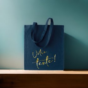 Tote bag, couleur navy, sac fourre tout,  à personnaliser, avec les paillettes, délais de traitement sous 8 à 10 jours