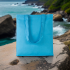 Tote bag, couleur bleu lagon, sac fourre tout,  à personnaliser, avec les paillettes, délais de traitement sous 8 à 10 jours