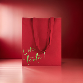 Tote bag, couleur cherry, rouge, sac fourre tout,  à personnaliser, avec les paillettes, délais de traitement sous 8 à 10 jours