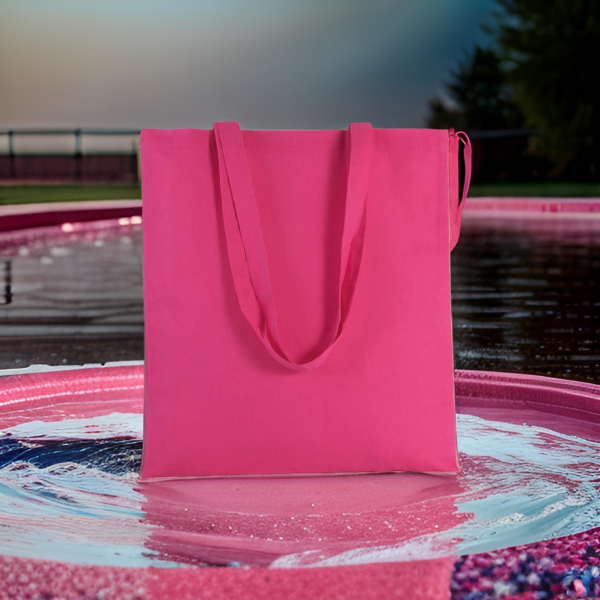 Tote bag, couleur magenta, sac fourre tout,  à personnaliser, avec effet velours, délais de traitement sous 8 à 10 jours