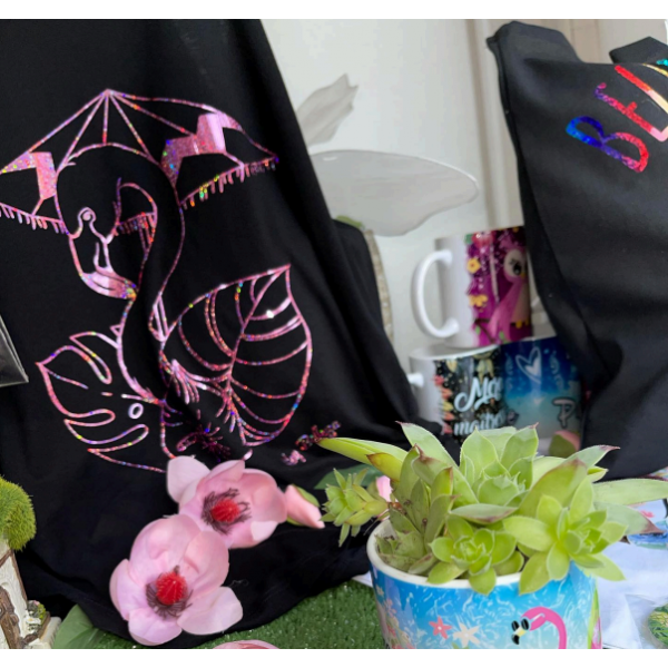 Tote bag, couleur blanc, sac fourre tout,  à personnaliser, avec effet hologramme, délais de traitement sous 8 à 10 jours