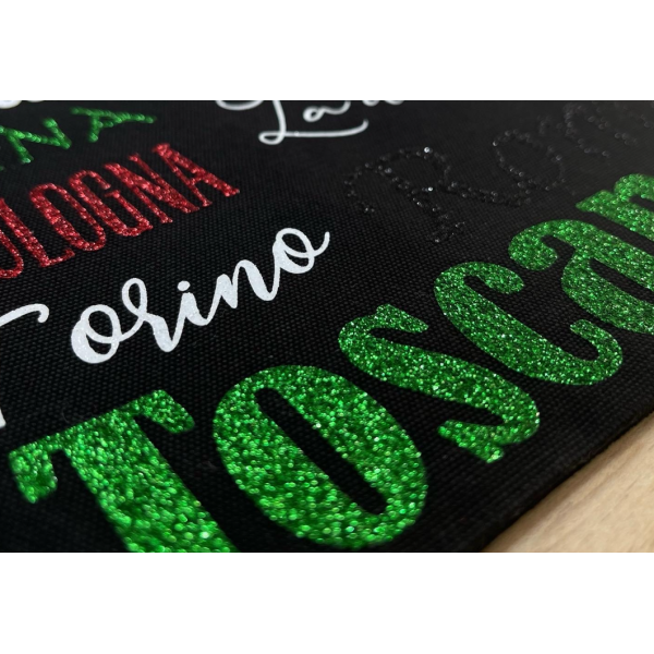 Tote bag, couleur vert citron, sac fourre tout,  à personnaliser, avec les paillettes, délais de traitement sous 8 à 10 jours