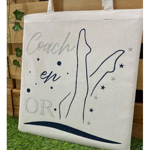 Tote bag, couleur orchidé sac fourre tout,  à personnaliser, avec les paillettes, délais de traitement sous 8 à 10 jours