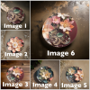 Cabochon fleurs résine 25mm, à coller, prêt à l'emploi
