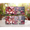 Mug fleurs, bouquet, à personnaliser, avec votre texte
