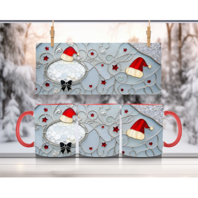 Noël, image ronde personnalisable avec votre texte et taille au choix. Fichier envoyé par email